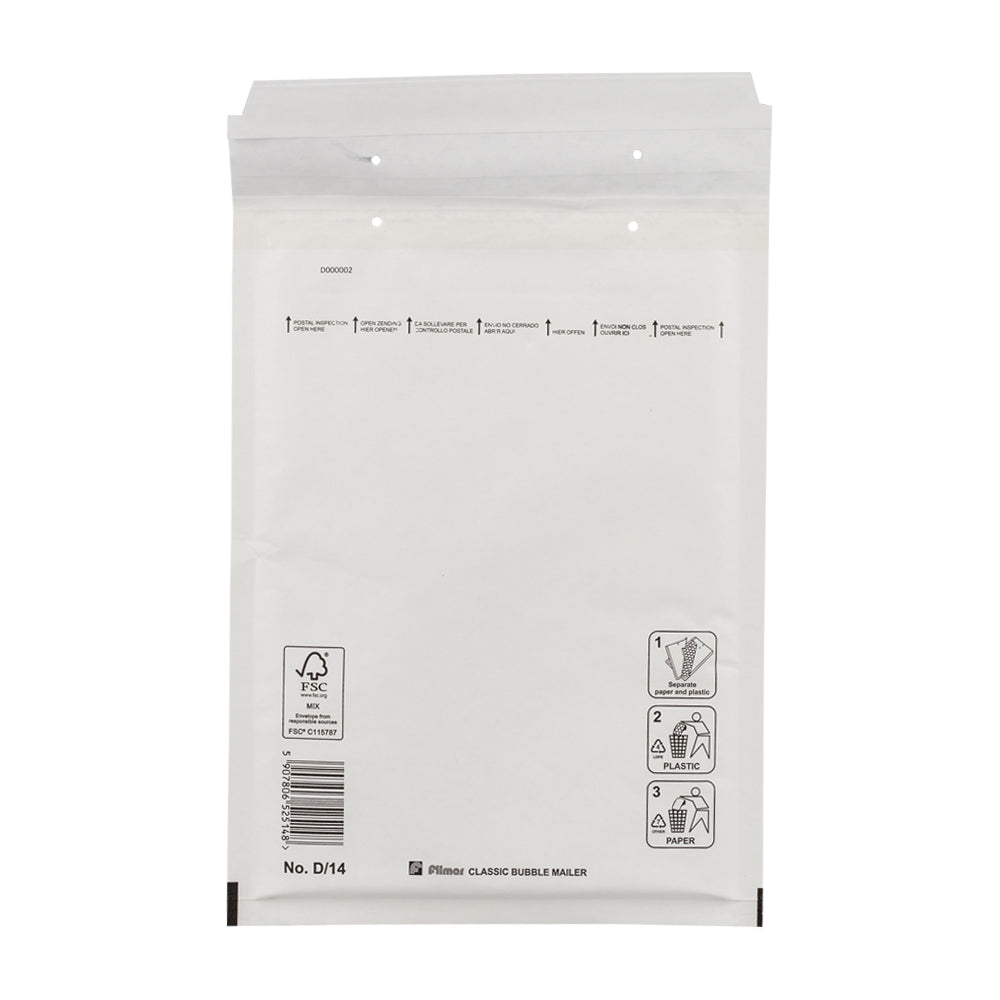 Klika - Enveloppes à bulles blanches 180 x 265 mm (d/14)