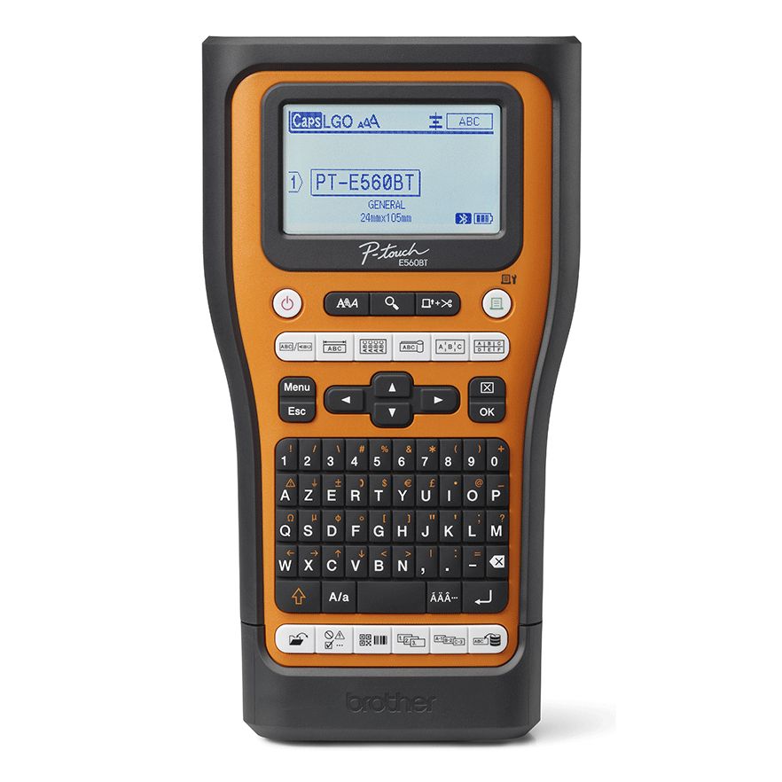 Brother - système de lettrage PT-E560BT avec étui de transport, 2 ES, adaptateur et batterie