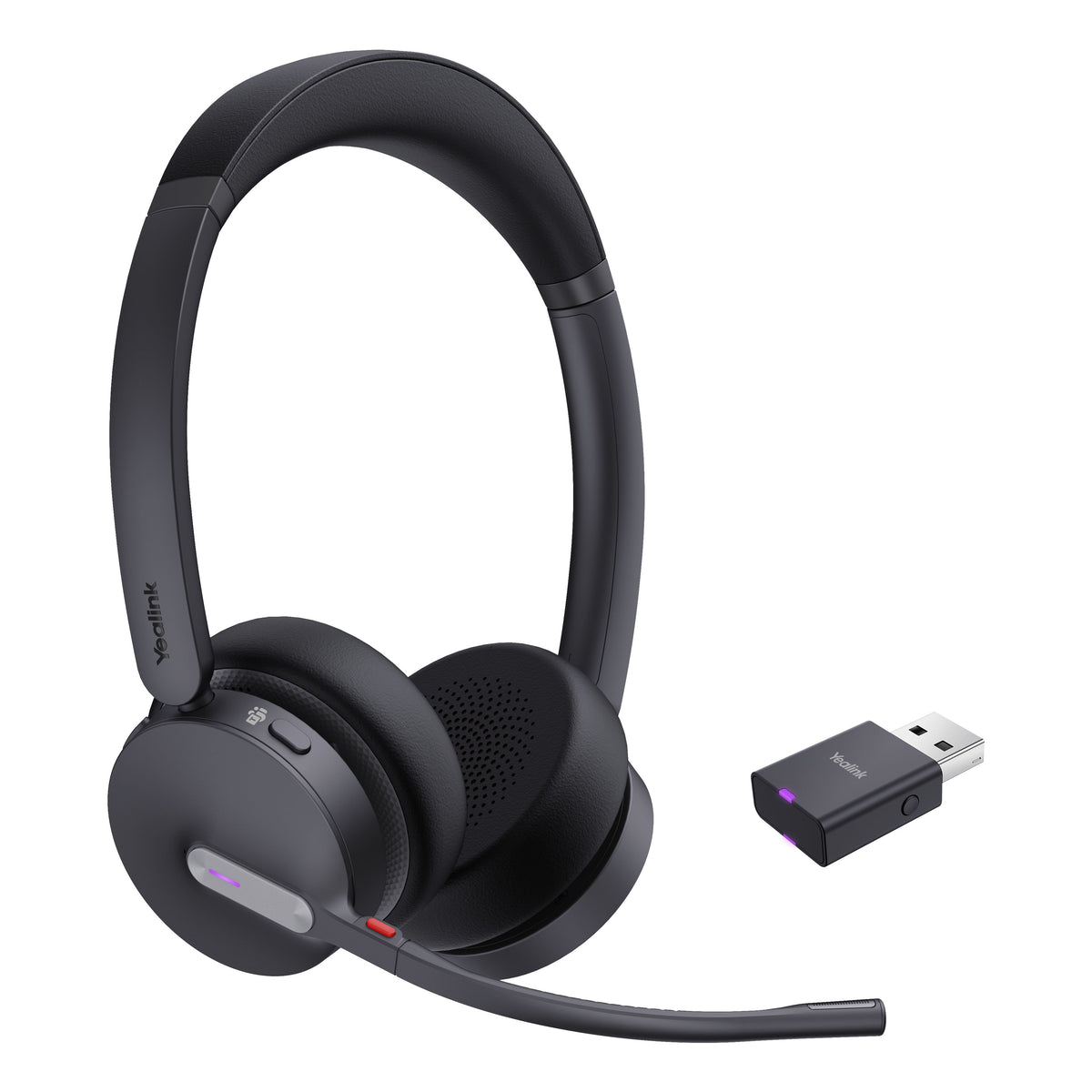 YEALINK - WH64 Hybrid Dual Teams Headset Draadloos Hoofdband Kantoor/callcenter Micro-USB Bluetooth Zwart