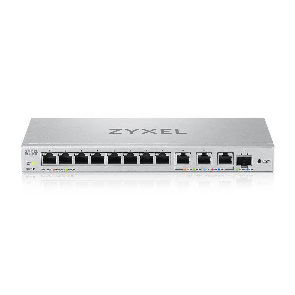 ZYXEL - XGS1250-12 Managed L2 10G Ethernet (100/1000/10000) Grijs