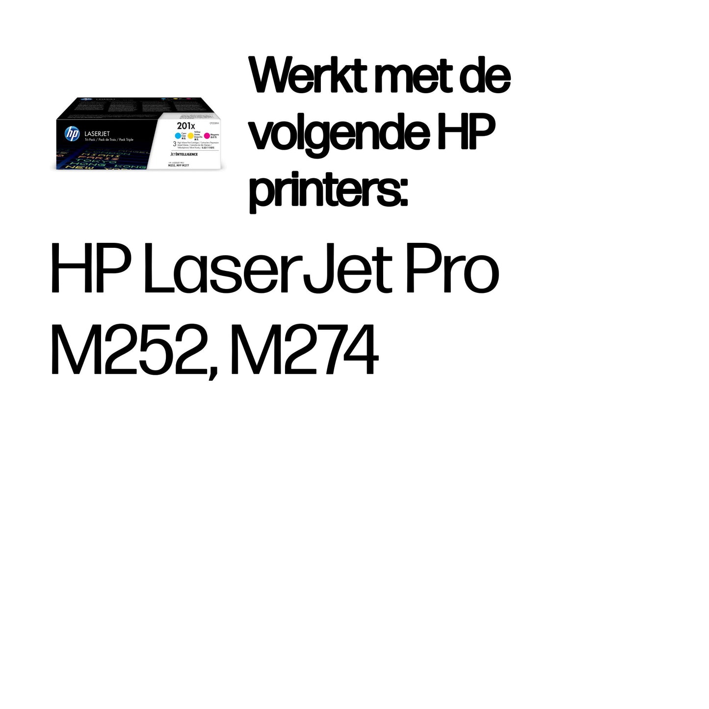 HP - Cartouche toner CF253XM 201X 3 couleurs