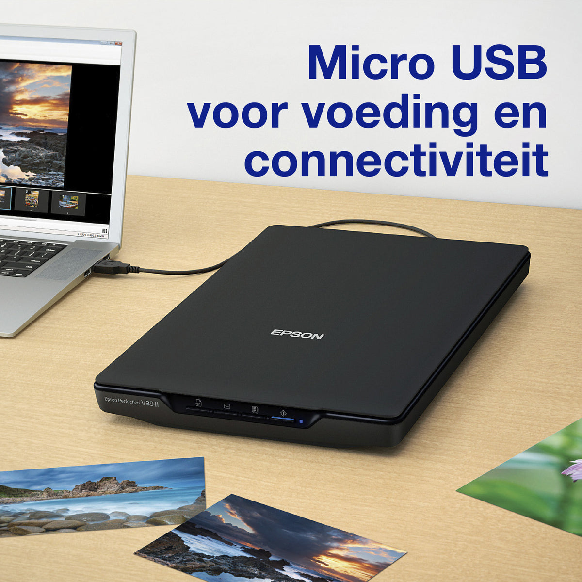 Epson - Perfection V39II A4 flatbed foto- en documentscanner met standaard