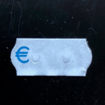 Klika - Etiket 2612 afneemb wit/blauw € 54.000