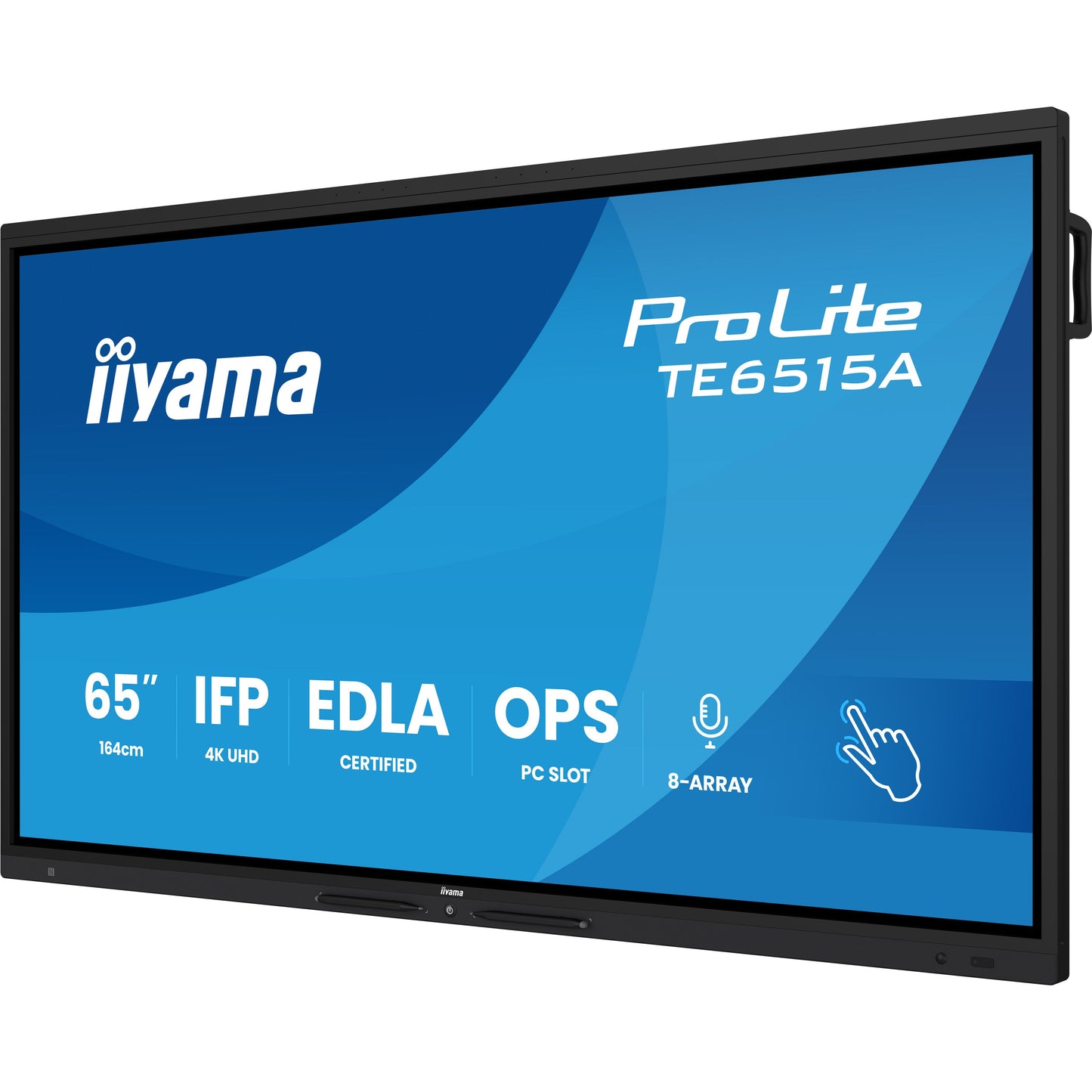 IIYAMA - TE6515A-B1AG beeldkrant Interactief flatscreen 163,8 cm (64.5) Wifi 550 cd/m² 4K Ultra HD Zwart Touchscreen Type processor Android