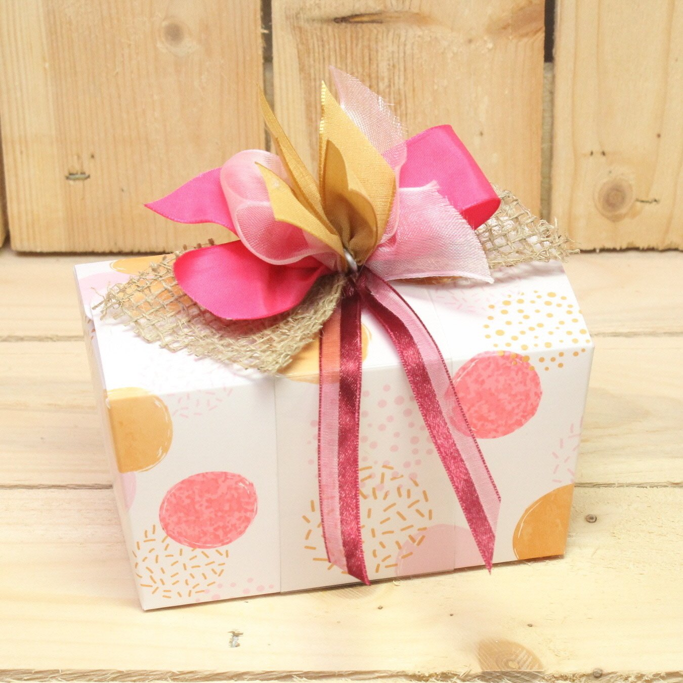 Klika - Bonbon doosjes Chocolade doosje Soft dot LC strik 24 stuks