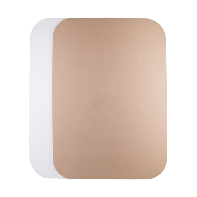 Klika - Golfkartonnen platen (met afgeronde hoeken) enkelgolf 70 x 100 cm wit | 25 stuks