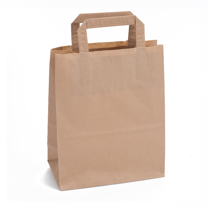 Klika - Papieren draagtassen bruin 260 x 100 x 320 mm 80 gram/m2