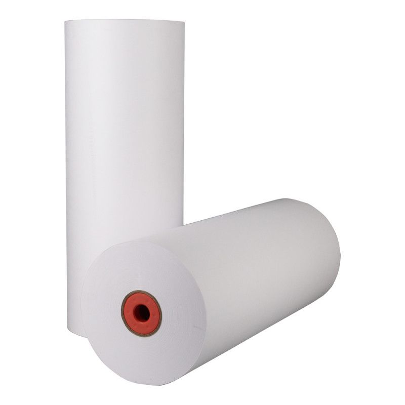 Klika - Papier kraft en rouleau 70 cm x 500 mètres 40 grammes/m2 blanc 2 faces lisse (non rayé)