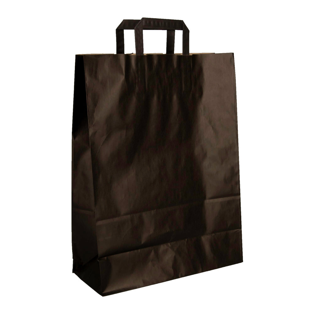Klika - Papiertragetaschen schwarz 320 x 140 x 420 mm 80 Gramm/m2