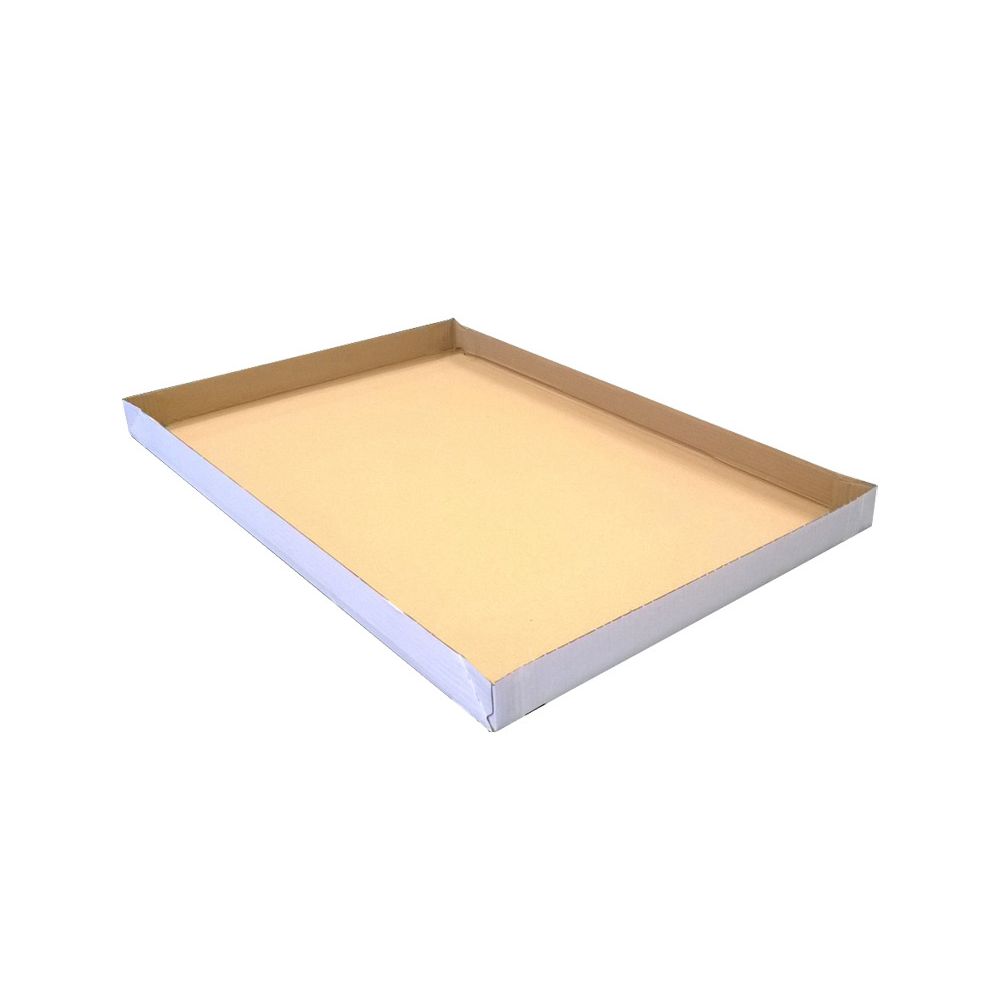 Klika - Wellpappbögen mit Hochkanten doppelt gewellt 1185 x 985 x 150 mm weiß | 5 Stück