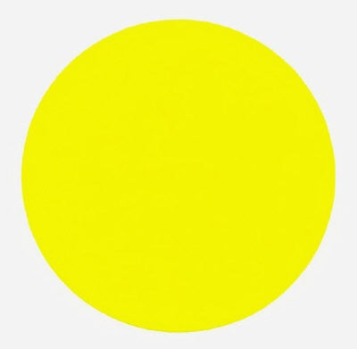 Klika - Etiket 75 mm rond fluor geel 500 rol