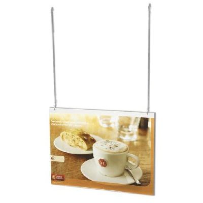 Klika - Support en U acrylique A4 horizontal avec 2 trous 30 pièces