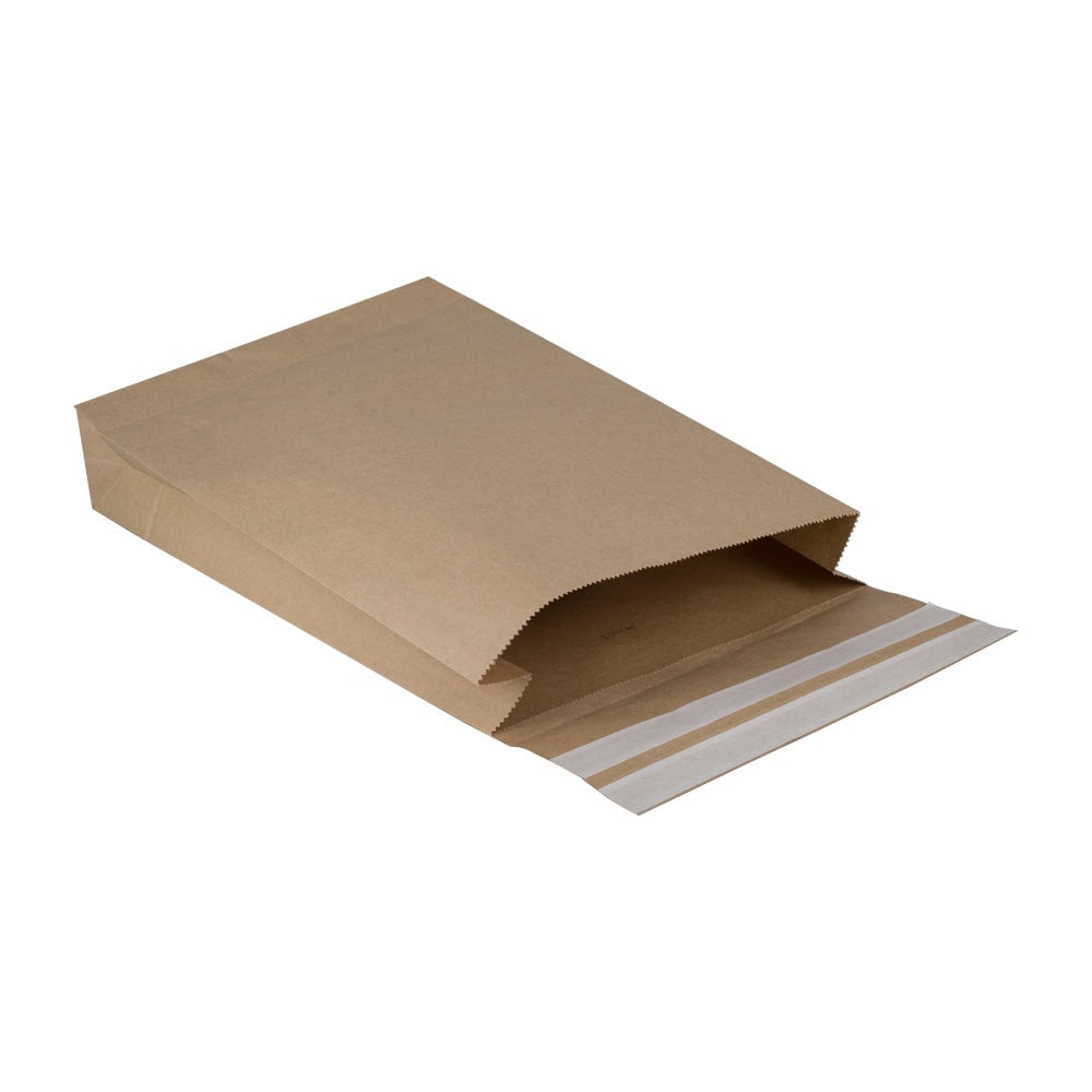 Klika - Sacs d'expédition en papier kraft (avec bande de retour) marron 300 x 80 x 430 mm 100 grammes/m2