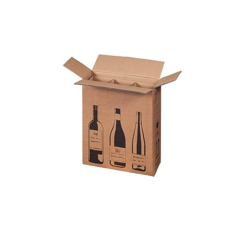 Klika - Flesverzenddoos voor 3 flessen 305 x 108 x 368 mm | 10 stuks