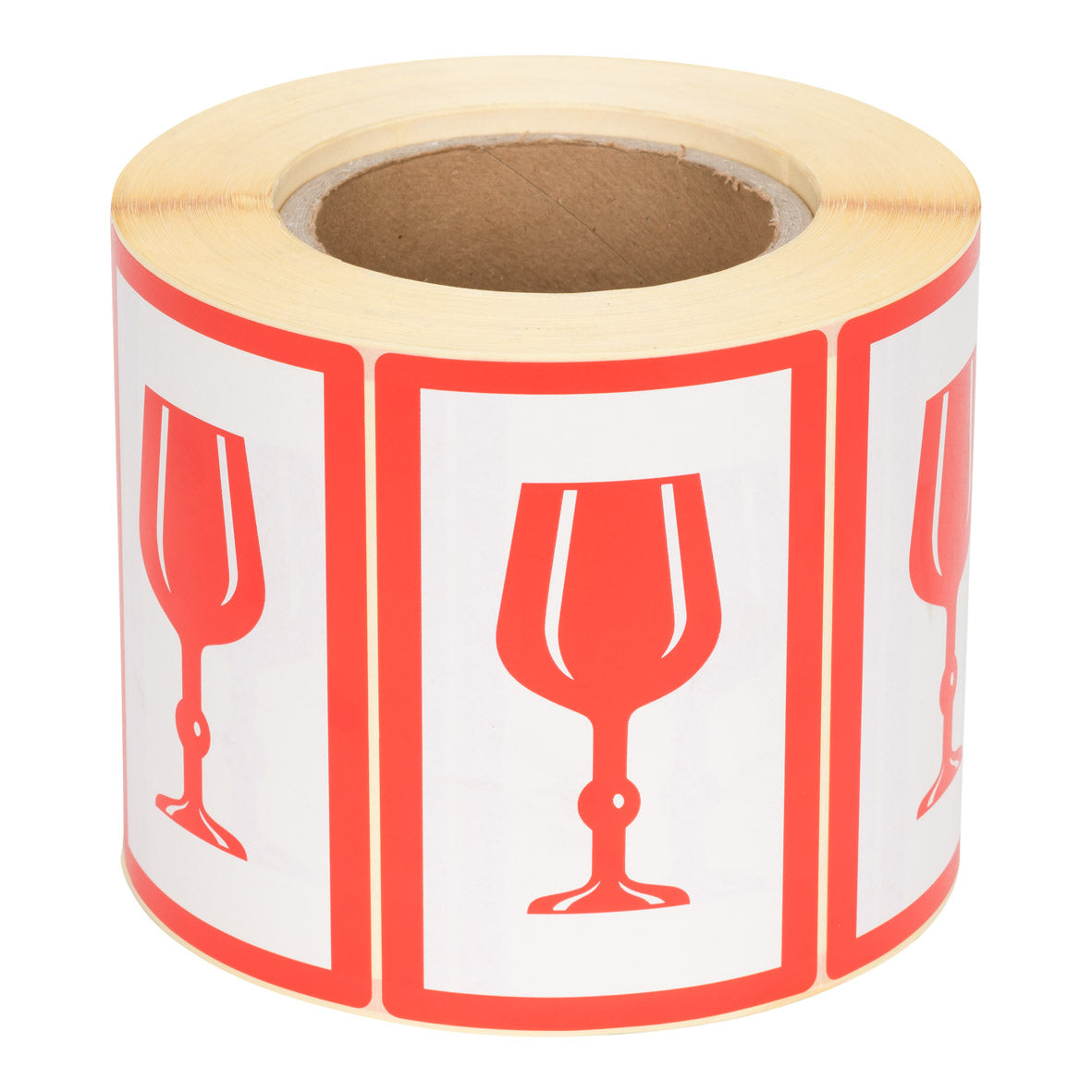 Klika - Warnschilder für Glaswaren 100 x 70 mm 500 Stück