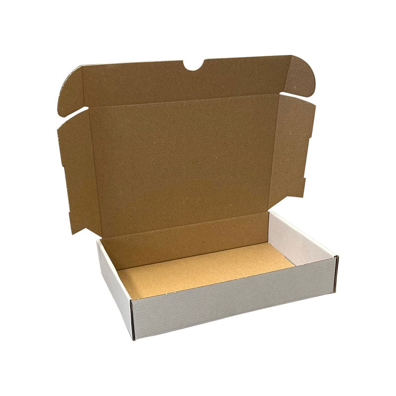 Klika - Boîtes postales avec fermeture à rabat simple vague 225 x 155 x 45 mm (format A5) blanc | 25 pièces