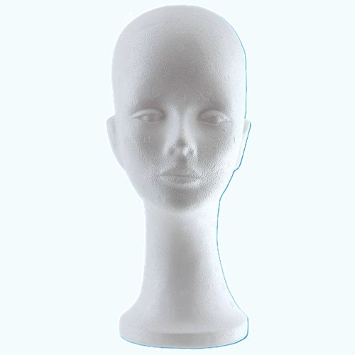 Klika - Perruque blanche hauteur tête 34 cm dame