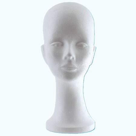 Klika - Perruque blanche hauteur tête 34 cm dame