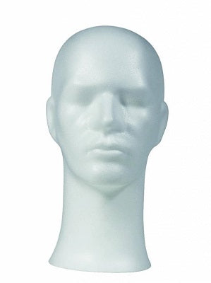 Klika -  Pruikenkop wit hoogte 33cm heer