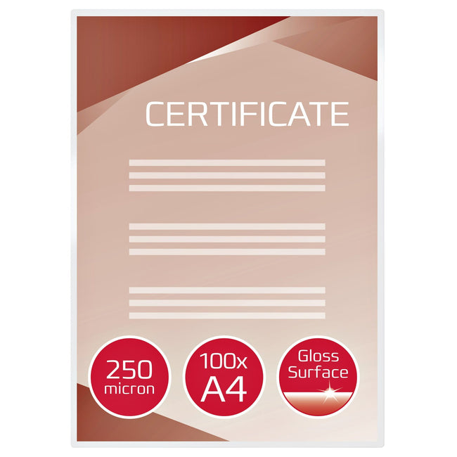 GBC -  Document Lamineerhoezen A4 2x250 micron Glanzend (100)