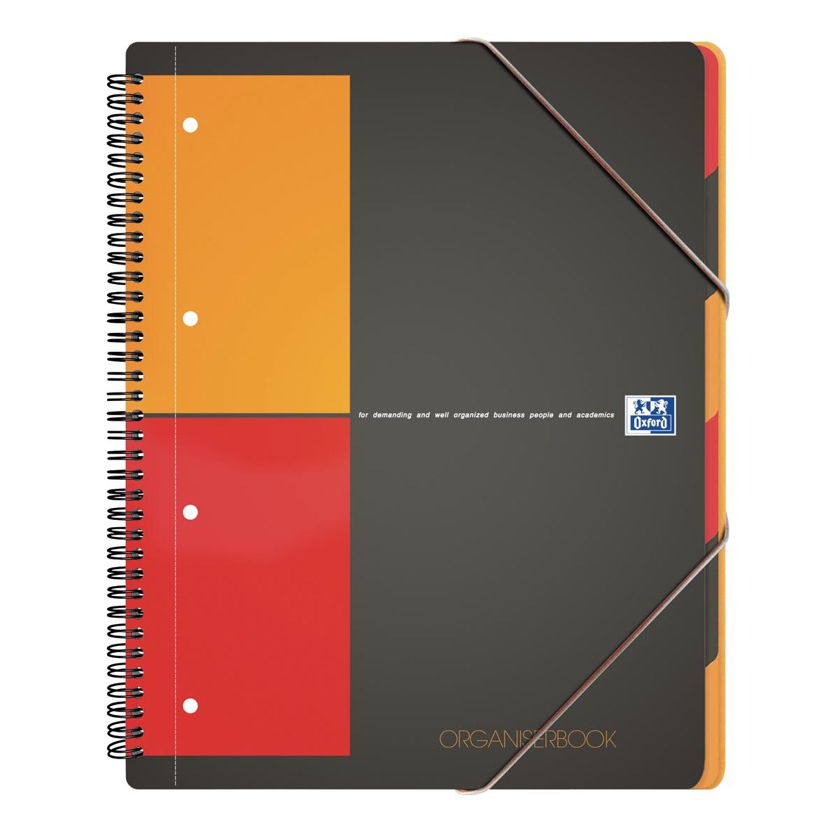 Oxford -  INTERNATIONAL organiserbook, 160 bladzijden, ft A4+, geruit 5 mm