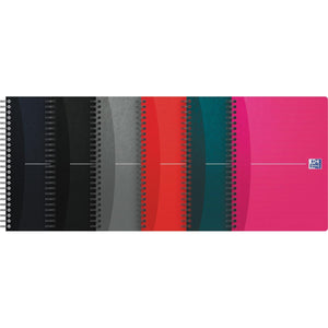 Oxford – Essentials Spiralnotizbuch, 100 Seiten, ft A5, kariert 5 mm, verschiedene Farben