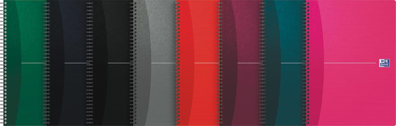 Oxford - Carnet à spirales Essentials, 180 pages, format A4, ligné, couleurs assorties
