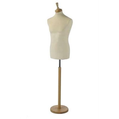 Klika - Buste masculin naturel avec jambe en bois, 2 pièces