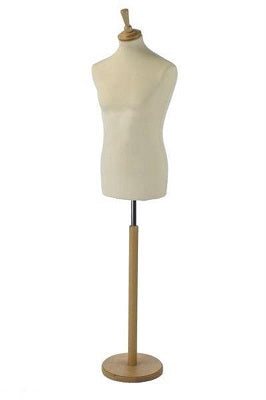 Klika - Buste masculin naturel avec jambe en bois, 2 pièces