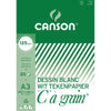 Canson - Zeichenblock C à Körnung 125 g/m², ft 29,7 x 42 cm (A3)
