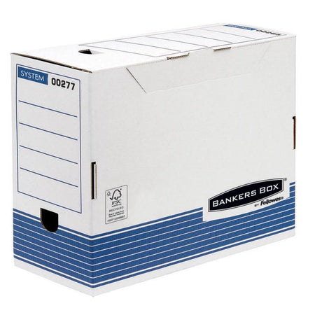 Bankers Box - Boîte d'archives de transfert système, ft A4, dos 15 cm, bleu