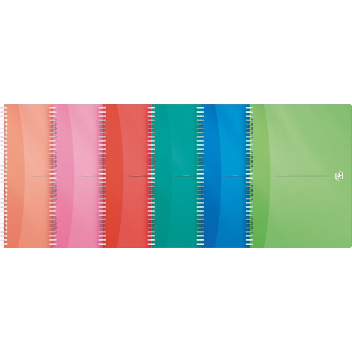 Oxford -  My Colours spiraalschrift, 180 bladzijden, ft A4, geruit 5 mm, geassorteerde kleuren