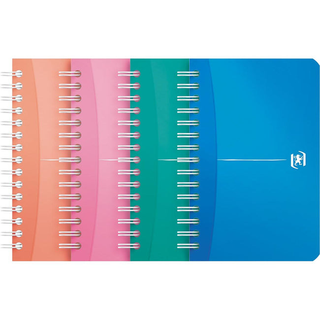 Oxford - Carnet My Colors, 180 pages, pi 9 x 14 cm, carreaux 5 mm, couleurs assorties