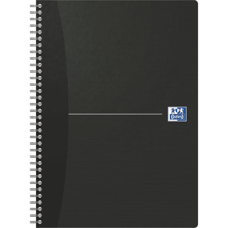 Oxford - Essentials Spiralnotizbuch, 180 Seiten, ft A4, kariert 5 mm, schwarz