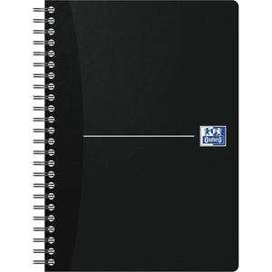 Oxford - Essentials Spiralnotizbuch, 180 Seiten, ft A5, kariert 5 mm, schwarz