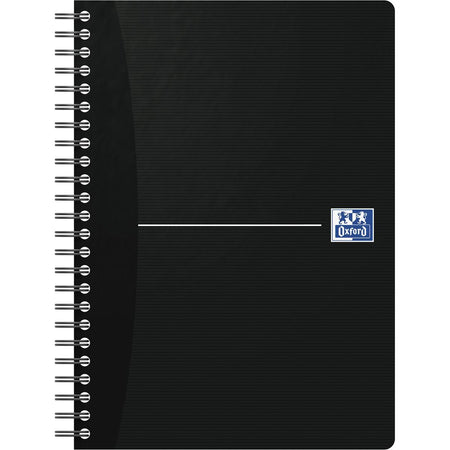 Oxford - Essentials Spiralnotizbuch, 180 Seiten, ft A5, kariert 5 mm, schwarz