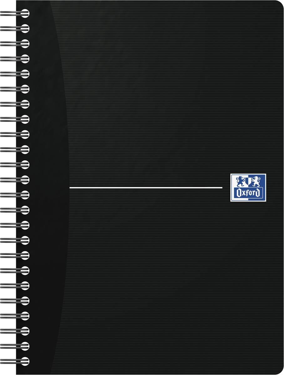Oxford – Essentials Spiralnotizbuch, 180 Seiten, ft A5, liniert, schwarz