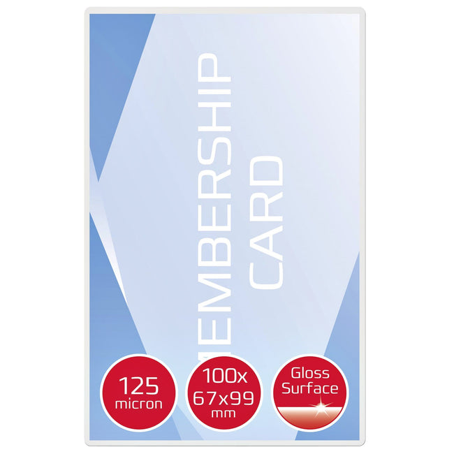 GBC -  Card Lamineerhoezen 67x99mm 2x125 micron Glanzend (100)