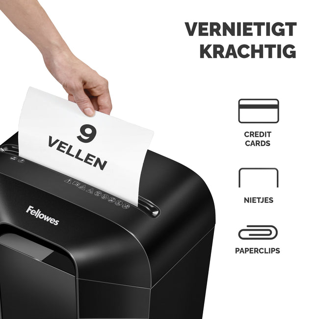 Fellowes -  Papiervernietiger  lx50 4x37mm zwart