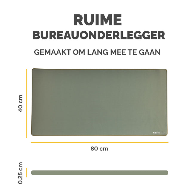 Fellowes -  (New) Bta Desk Mat Sage bureaulegger Salie
