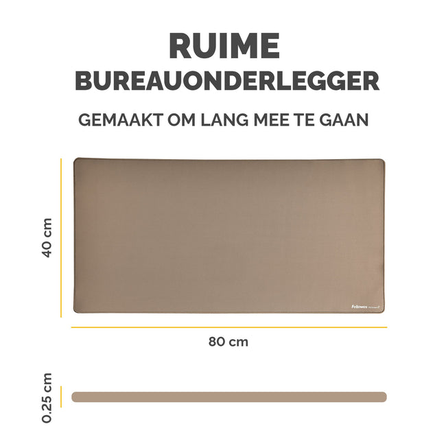 Fellowes -  (New) Bta Desk Mat Sand bureaulegger Zand