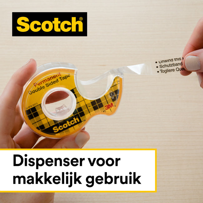 Scotch -  Plakband 3m 12.7mmx6.3mm met houder 2z