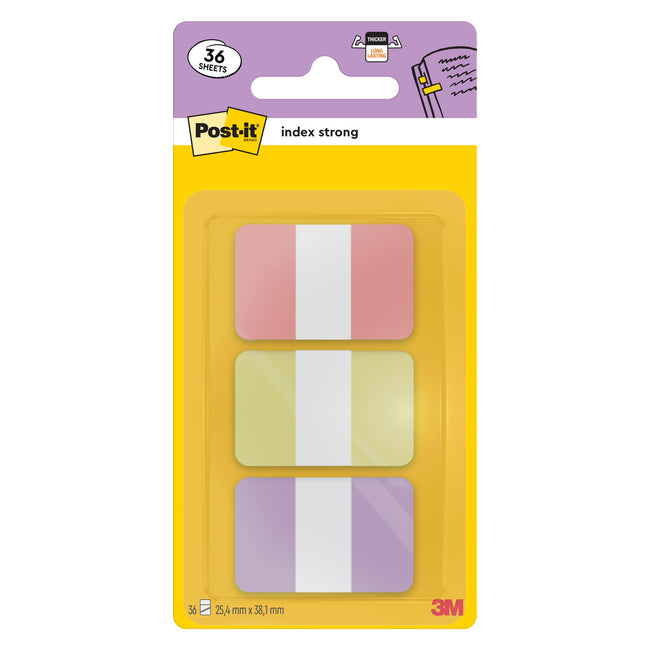 Post-it -  Indextabs  686-3 25.4x38.1mm strong | 6 stuks