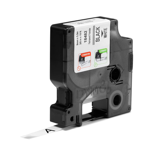 Dymo -  Labele  rhino industrieel polyester 9mm wit