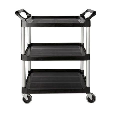 Rubbermaid -  Serveerwagen met 10cm zwenkwielen zwart