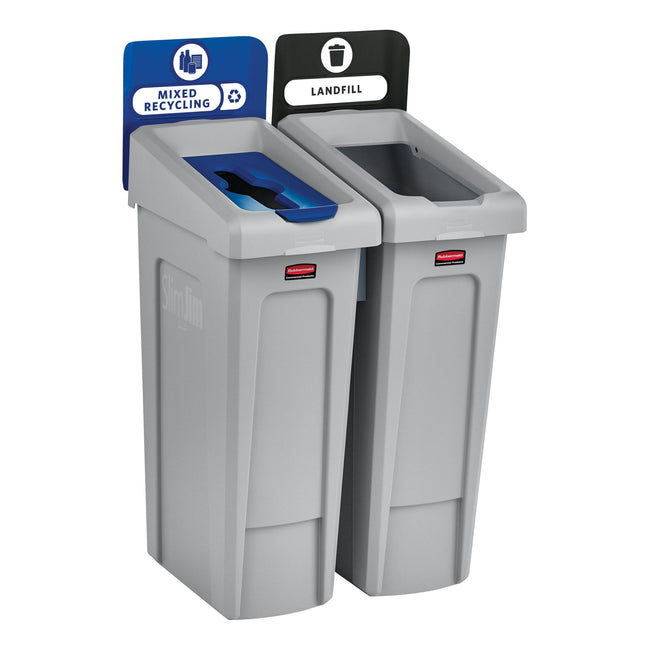 Rubbermaid -  Afvalbak rbrmaid slmjm recyclestation terset