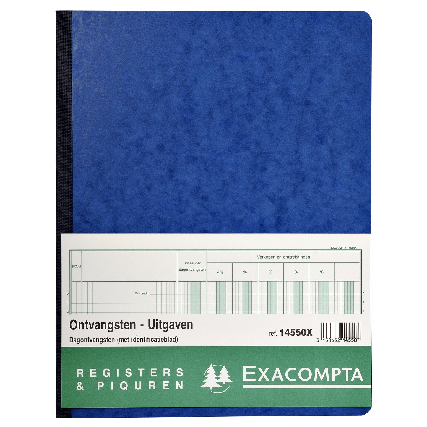 Exacompta -  Register Piqure dagontvangsten 320x250mm 80vel assorti