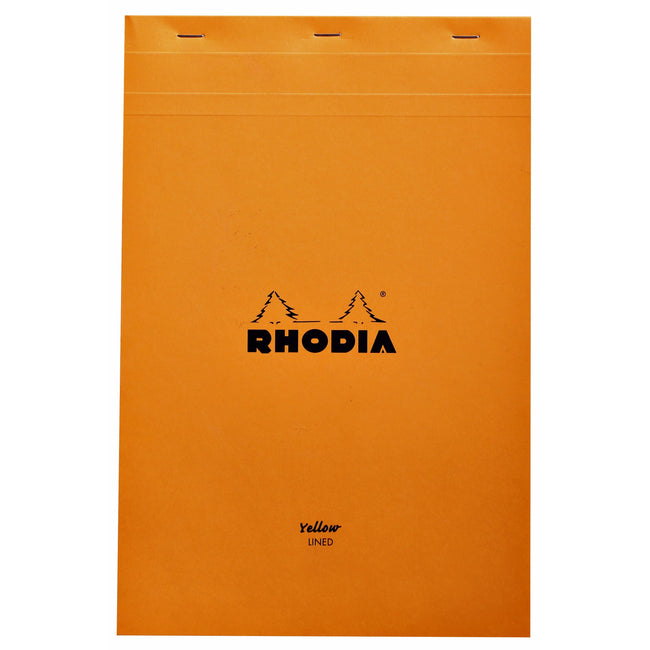 Rhodia -  Schrijfblok a4 lijn 80vel 80gr geel | 5 stuks