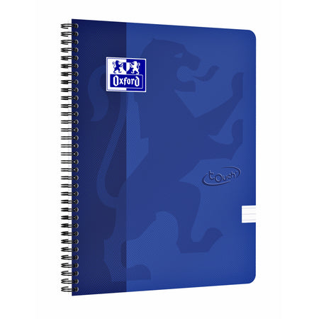 Oxford - Spiralblock Touch A4-Linie 140 Seiten 80gr blau | 5 Stück