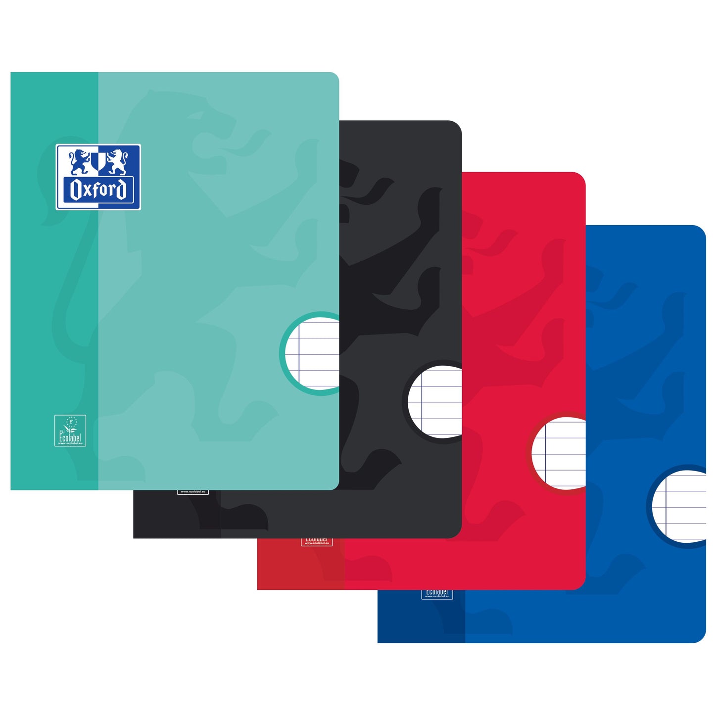 Oxford - Cahier d'écolier ligne A5 120 pages 80gr assortis | 5 pièces